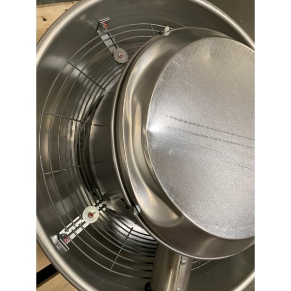 Scratch and Dent Canarm 12 1/4" Variable Speed Capable Upblast Direct Drive Aluminum Exhaust Fan ALX120-UD033V - 1,400 CFM, 1,650 RPM, 120/240V, 1 Phase