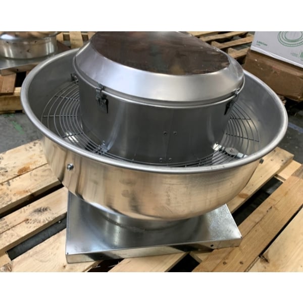 Scratch and Dent Canarm 12 1/4" Variable Speed Capable Upblast Direct Drive Aluminum Exhaust Fan ALX120-UD033V - 1,400 CFM, 1,650 RPM, 120/240V, 1 Phase