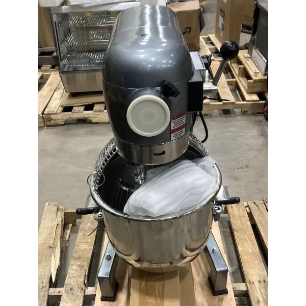 Scratch and Dent Avantco MX20WFB 20 Qt. Planetary Stand Mixer with Guard, Standard Accessories, & Flexible Silicone Blade Scraper - 120V, 1 1/2 hp