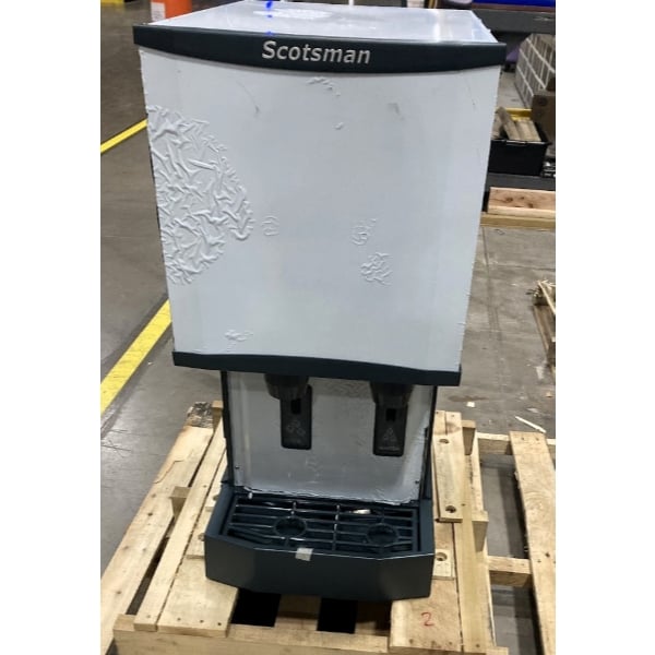 Scratch and Dent Scotsman HID312AX-1A Meridian® Air-Cooled Countertop Nugget Ice Machine and Water Dispenser with Hands-Free Dispensing with 12 lb. Storage Bin - 320 lb., 115V