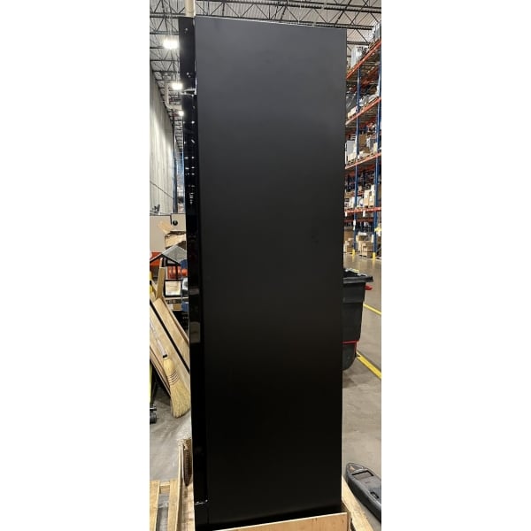 Scratch and Dent Avantco GDC-15-HC 25 5/8" Black Swing Glass Door Merchandiser Refrigerator with LED Lighting