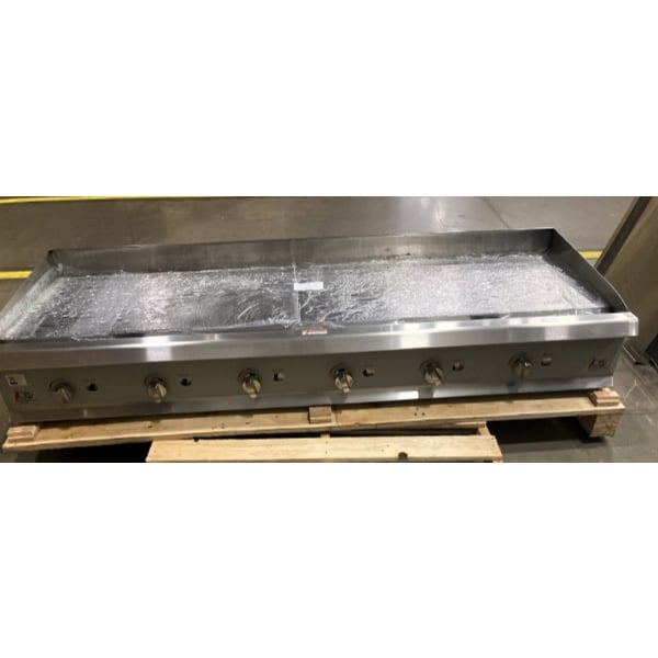 Scratch and Dent Cooking Performance Group GM-CPG-72-NL 72" Gas Countertop Griddle with Manual Controls - 180,000 BTU