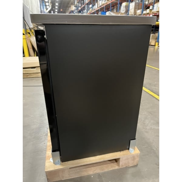 Scratch and Dent Avantco UBB-72G-HC 73" Black Counter Height Narrow Glass Door Back Bar Refrigerator with LED Lighting