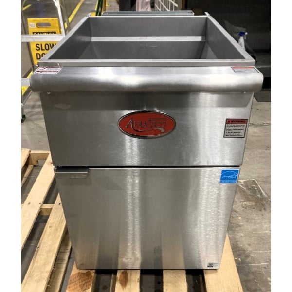 Scratch and Dent Avantco F5-ES-P 65-70 lb. Liquid Propane Stainless Steel Floor Fryer - 100,000 BTU