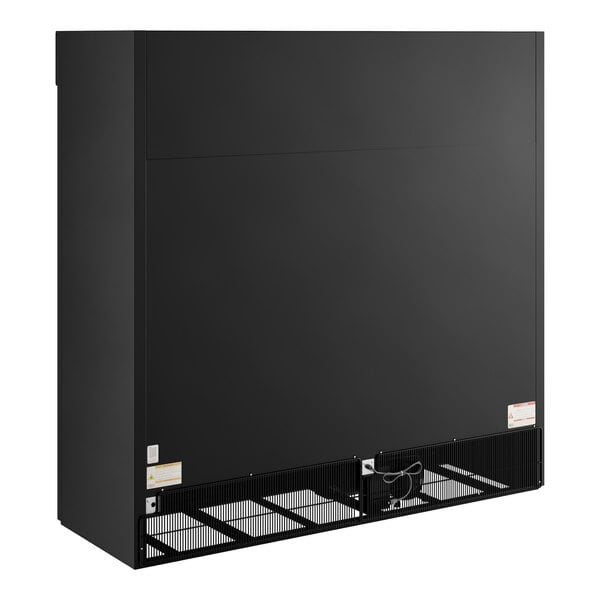 Scratch and Dent True GDM-69-HC-LD 78 1/8" Black Refrigerated Sliding Glass Door Merchandiser with LED Lighting