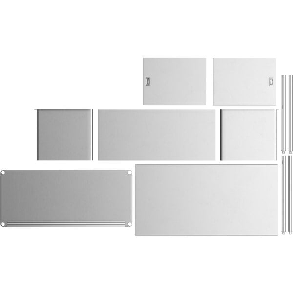 Scratch and Dent Steelton 30" x 60" 16 Gauge Type 430 Stainless Steel Enclosed Base Sliding Door Table