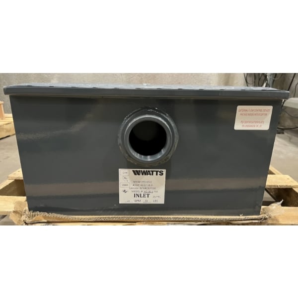 Scratch and Dent Watts WD-20-L-THD 40 lb. Low-Profile Grease Trap with Threaded Connections