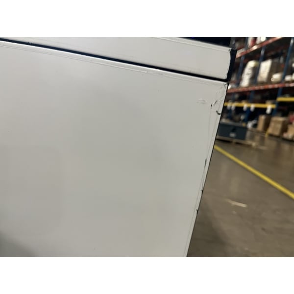 Scratch and Dent Avantco HAC-75-B 74 13/16" Black Horizontal Air Curtain Merchandiser with 2 Shelves and LED Lighting - 115V