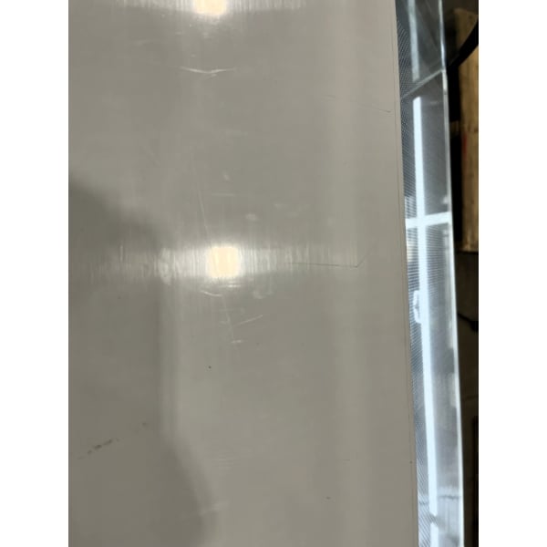 Scratch and Dent Avantco HAC-75-B 74 13/16" Black Horizontal Air Curtain Merchandiser with 2 Shelves and LED Lighting - 115V