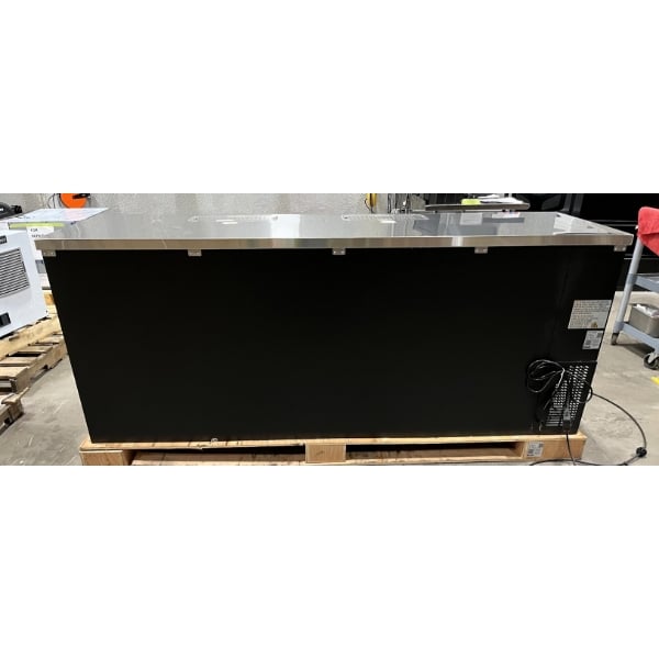 Scratch and Dent Avantco UDD-4-HC Black Kegerator / Beer Dispenser with (2) 2 Tap Towers - (3) 1/2 Keg Capacity