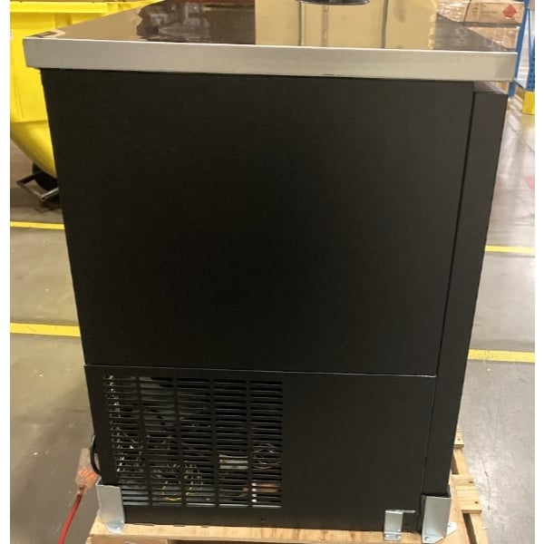 Scratch and Dent Avantco UBB-2G-HC 59" Black Counter Height Glass Door Back Bar Refrigerator with LED Lighting
