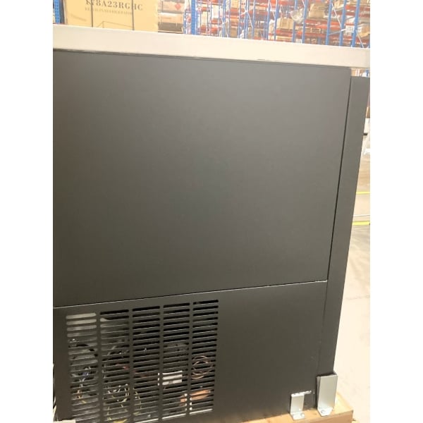 Scratch and Dent Avantco UBB-2G-HC 59" Black Counter Height Glass Door Back Bar Refrigerator with LED Lighting