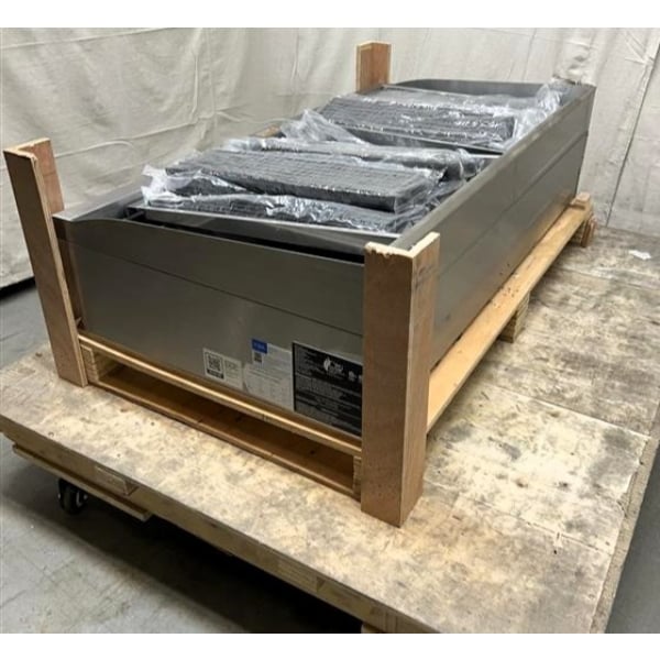 Scratch and Dent Cooking Performance Group CL-CPG-48-NL 48" Gas Countertop Lava Briquette Charbroiler - 120,000 BTU