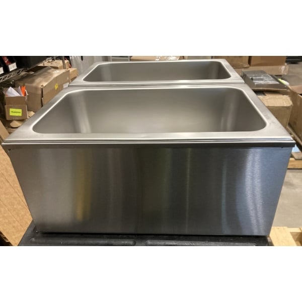 Scratch and Dent ServIt FW200D 12" x 20" Full Size Dual Well Electric Countertop Food Warmer with Digital Controls - 120V, 2000W