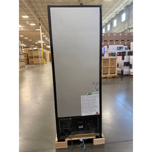 Scratch and Dent MainStreet Equipment GMC-23 28" Black Swing Glass Door Merchandiser Refrigerator - 120V