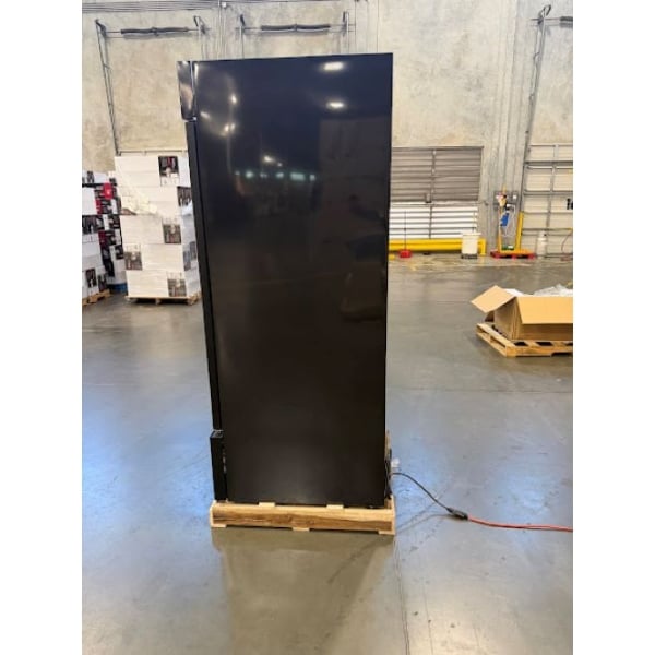 Scratch and Dent MainStreet Equipment GMC-23 28" Black Swing Glass Door Merchandiser Refrigerator - 120V