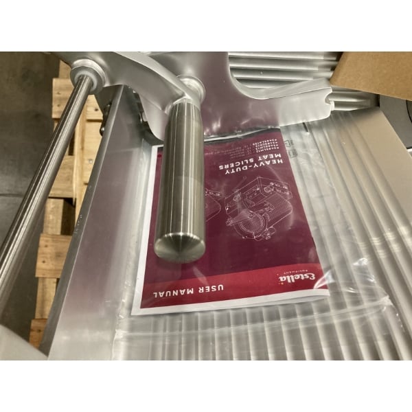 Scratch and Dent Estella SLM13 13" Heavy-Duty Manual Meat Slicer - 1/2 hp