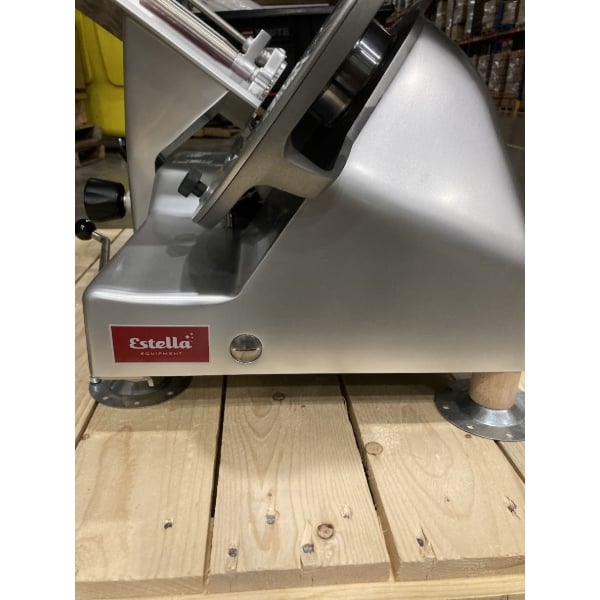 Scratch and Dent Estella SLM13 13" Heavy-Duty Manual Meat Slicer - 1/2 hp