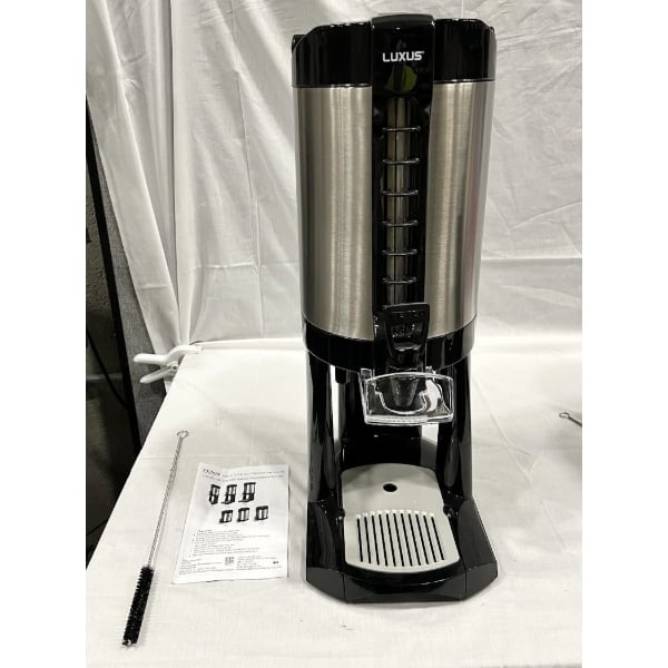 Scratch and Dent Fetco LGD-20 Luxus 2 Gallon Stainless Steel Coffee Dispenser with Stand