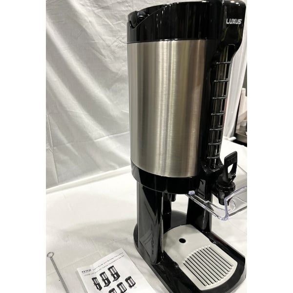 Scratch and Dent Fetco LGD-20 Luxus 2 Gallon Stainless Steel Coffee Dispenser with Stand