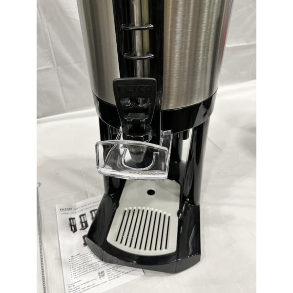 Scratch and Dent Fetco LGD-20 Luxus 2 Gallon Stainless Steel Coffee Dispenser with Stand