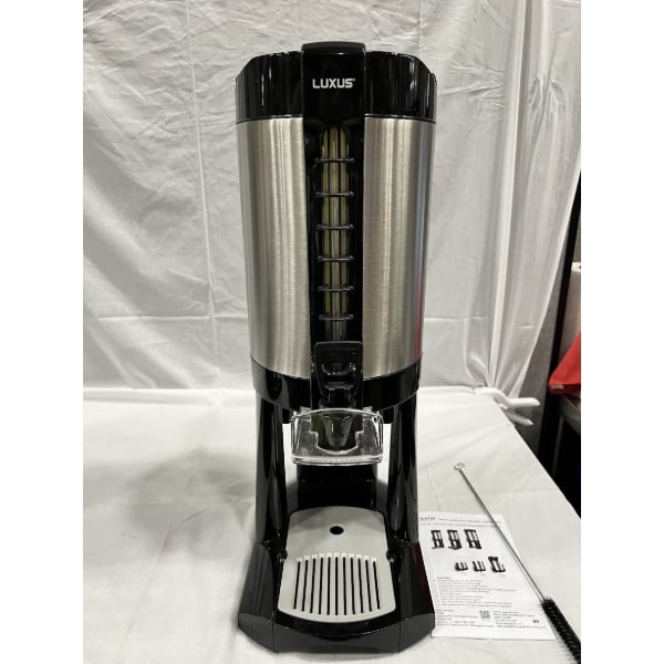 Scratch and Dent Fetco LGD-20 Luxus 2 Gallon Stainless Steel Coffee Dispenser with Stand
