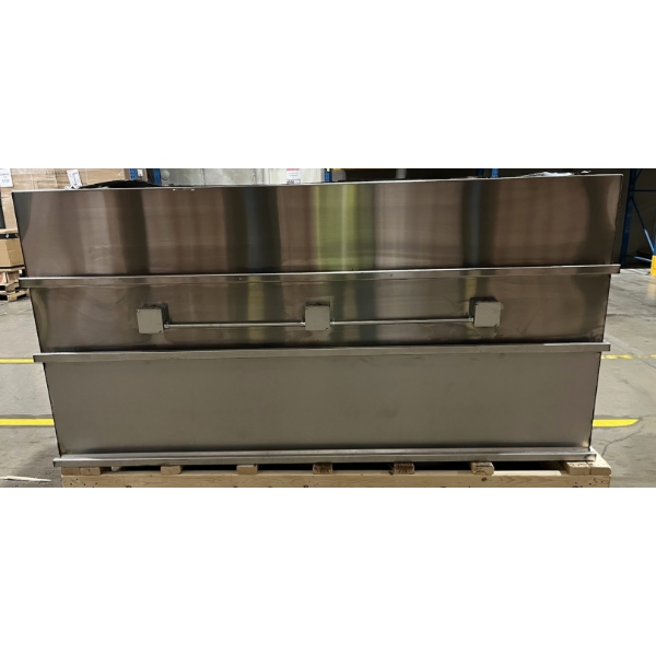Scratch and Dent Halifax LSCHO848 Package Type 1 Low Ceiling Sloped Front Commercial Kitchen Hood System with Short Cycle Makeup Air - 8' x 48"