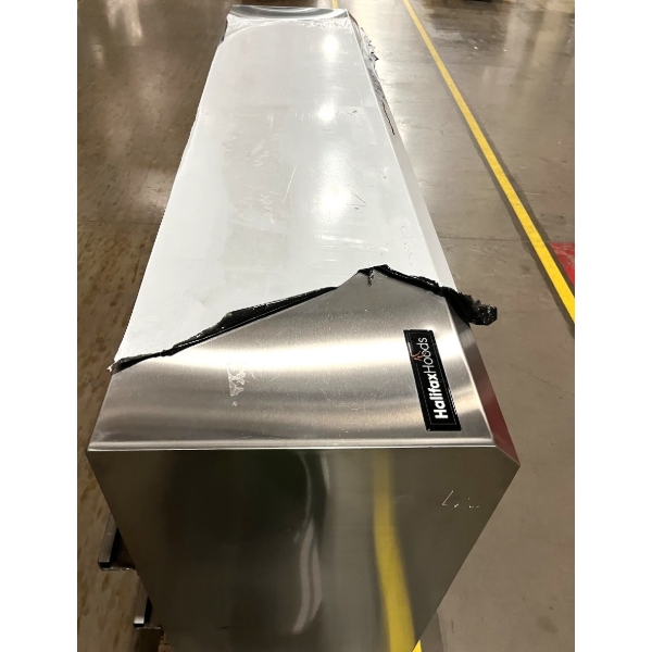 Scratch and Dent Halifax LSCHO848 Package Type 1 Low Ceiling Sloped Front Commercial Kitchen Hood System with Short Cycle Makeup Air - 8' x 48"