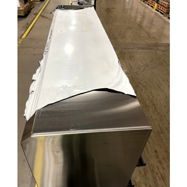 Scratch and Dent Halifax LSCHO848 Package Type 1 Low Ceiling Sloped Front Commercial Kitchen Hood System with Short Cycle Makeup Air - 8' x 48"