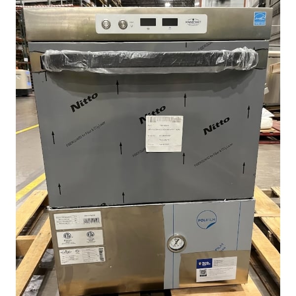 Scratch and Dent MainStreet Equipment HTUC High-Temperature Undercounter Dishwasher - 208V/240V, 1 Phase