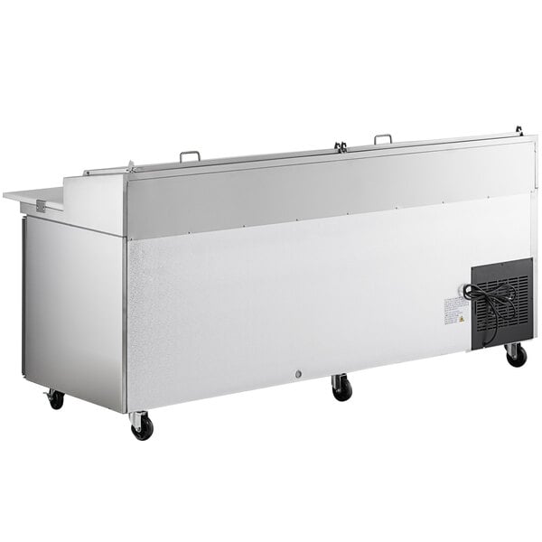 Scratch and Dent Avantco APPT-91-HC 92" 3 Door Refrigerated Pizza Prep Table