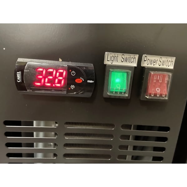 Scratch and Dent Avantco UDD-4-HC Black Kegerator / Beer Dispenser with (2) 2 Tap Towers - (3) 1/2 Keg Capacity