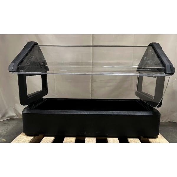 Scratch and Dent Carlisle 660003 Six Star Black 4' Tabletop Food / Salad Bar with Sneeze Guard