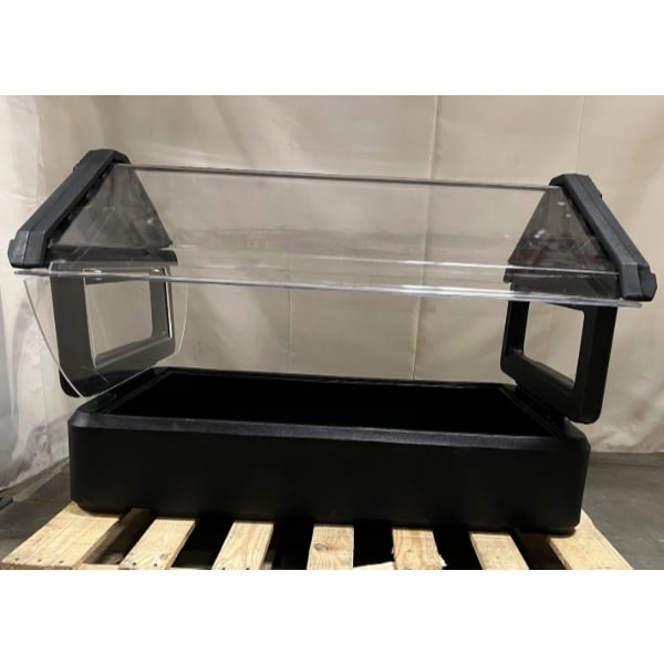 Scratch and Dent Carlisle 660003 Six Star Black 4' Tabletop Food / Salad Bar with Sneeze Guard