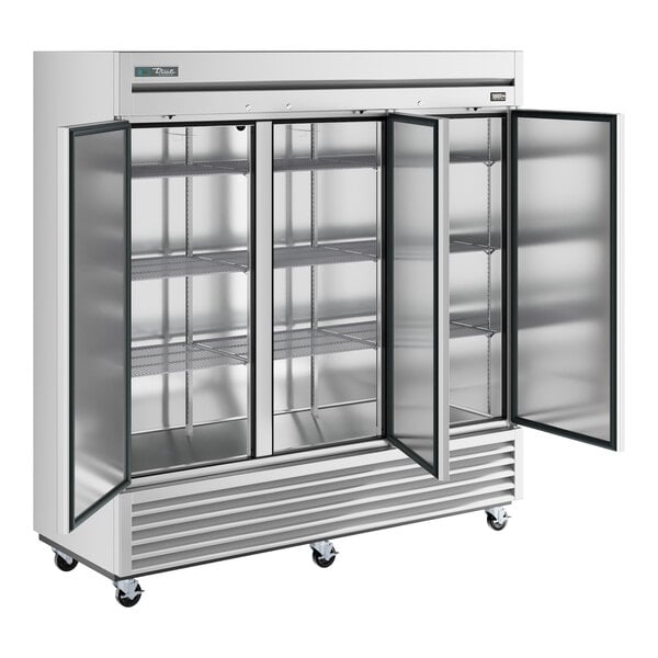 Scratch and Dent True T-72-HC 78 1/8" Solid Door Reach-In Refrigerator
