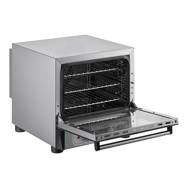 Scratch and Dent Cooking Performance Group COQ-T3-A 3-Tray Quarter-Size Electric Thermostatic Countertop Convection Oven - 120V, 1,650W