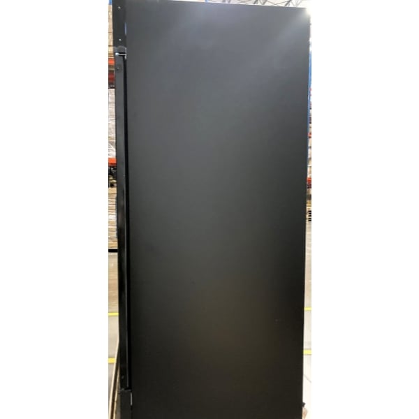 Scratch and Dent Avantco GDC-49F-HC 53" Black Swing Glass Door Merchandiser Freezer with LED Lighting