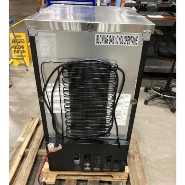 Scratch and Dent Turbo Air Super Deluxe TBB-1SBD-N6 24" Counter Height Back Bar Cooler with Solid Black Door