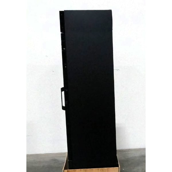 Scratch and Dent Avantco GDC-15-HC 25 5/8" Black Left-Hinged Swing Glass Door Merchandiser Refrigerator with LED Lighting
