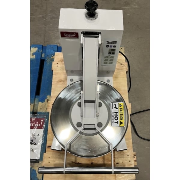 Scratch and Dent Estella DPC18P 18" Manual Clamshell Pizza Dough Press - 120V, 1200W