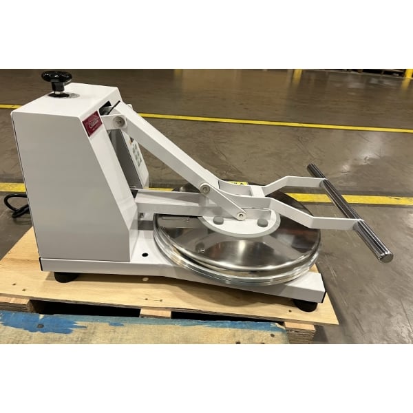 Scratch and Dent Estella DPC18T 18" Dual-Heat Manual Clamshell Pizza / Tortilla Dough Press - 240V, 3300W