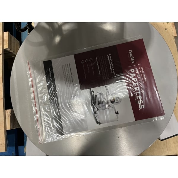 Scratch and Dent Estella DPC18T 18" Dual-Heat Manual Clamshell Pizza / Tortilla Dough Press - 240V, 3300W