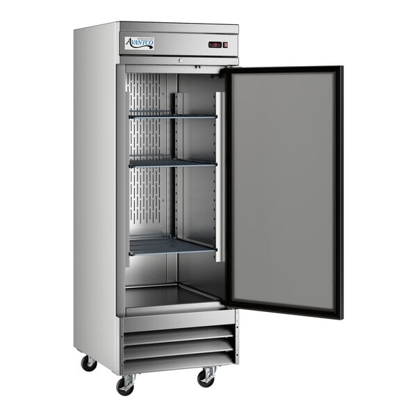 Scratch and Dent Avantco SS-1F-HC 29" Stainless Steel Solid Door Reach-In Freezer