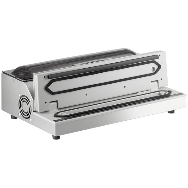 Scratch and Dent VacPak-It Ultima UVME16SS Vacuum Packing Machine with 16" Seal Bar, Roll Cutter, and Dual Piston Dry Pump - 120V, 550W