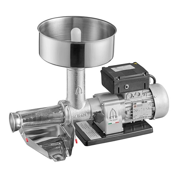 Scratch and Dent Tre Spade Med Junior Electric Tomato Mill F17400 - 2/5 hp, 300W