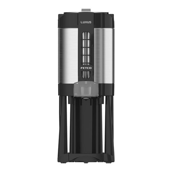 Scratch and Dent Fetco LGD-10 Luxus 1 Gallon Stainless Steel Coffee Dispenser with Stand