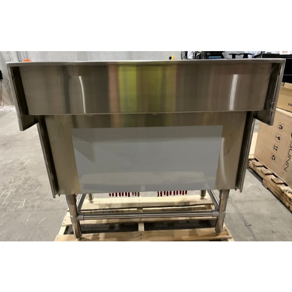 Scratch and Dent Regency Spec Line 24" x 36" Underbar Ice Bin with 10 Circuit Post-Mix Cold Plate and Bottle Holders - 119 lb.