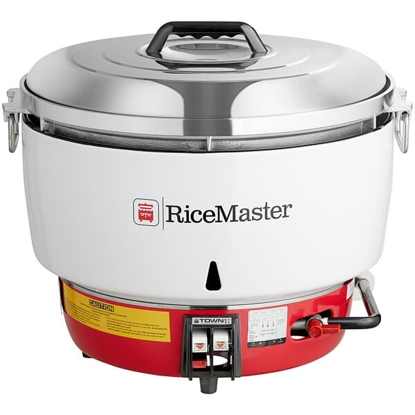 Scratch and Dent Town RS-50P-R 110 Cup (55 Raw Cup) Propane Gas Rice Cooker / Warmer with Rear Connection, 25,500 BTU