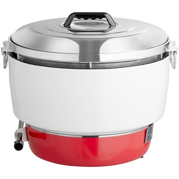 Scratch and Dent Town RS-50P-R 110 Cup (55 Raw Cup) Propane Gas Rice Cooker / Warmer with Rear Connection, 25,500 BTU