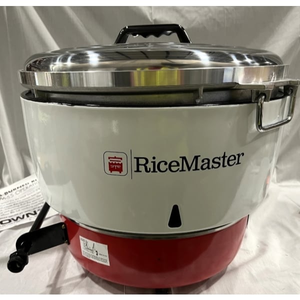 Scratch and Dent Town RS-50P-R 110 Cup (55 Raw Cup) Propane Gas Rice Cooker / Warmer with Rear Connection, 25,500 BTU